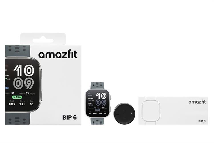 Amazfit Bip 6 46.3mm dây silicone Màu Xám