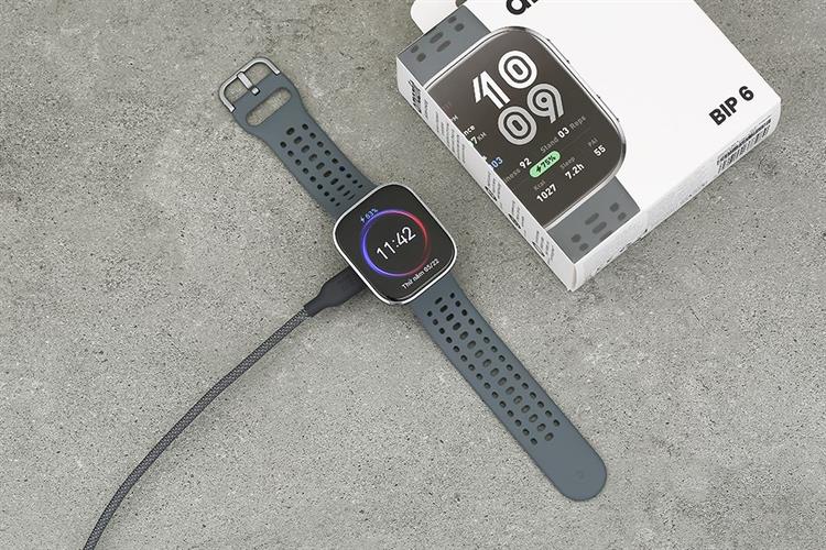 Amazfit Bip 6 46.3mm dây silicone Màu Xám