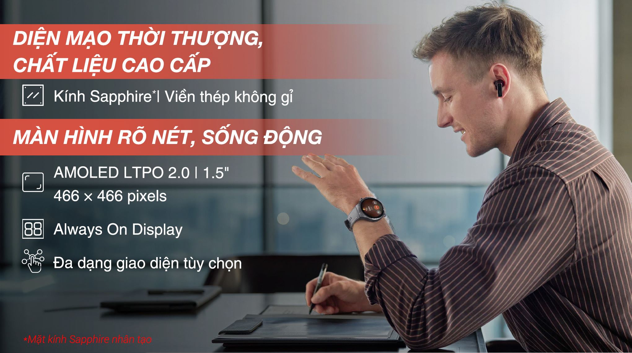 Huawei Watch 5 46mm dây cao su - Thiết kế Huawei Watch 5 46mm dây cao su - Thiết kế