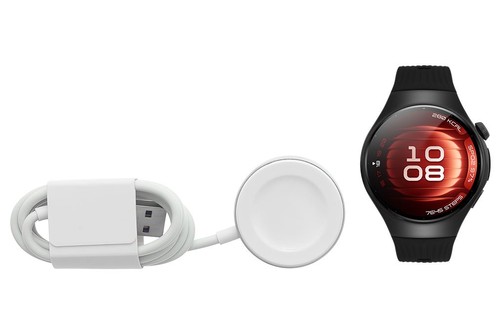 Huawei Watch 5 46mm viền thép dây cao su Màu Đen