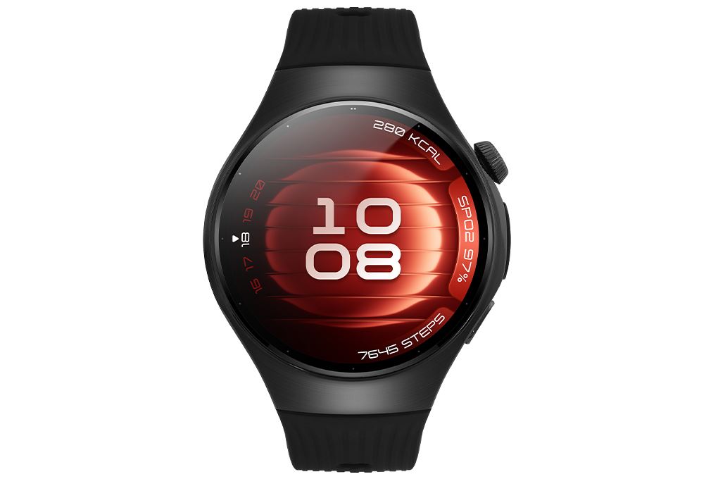 Huawei Watch 5 46mm viền thép dây cao su Màu Đen
