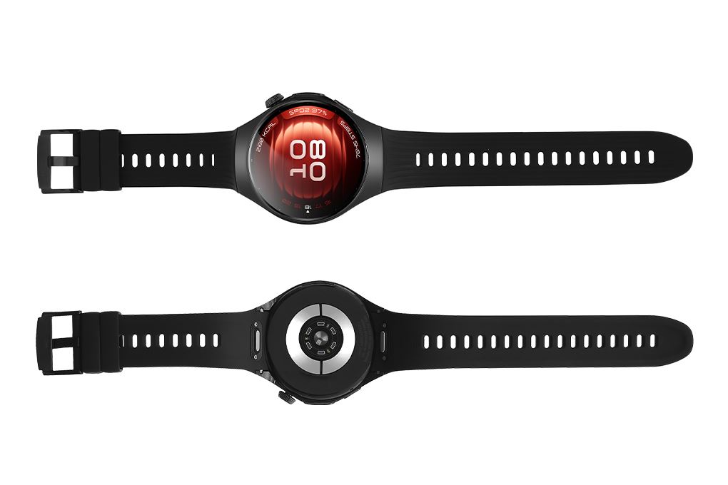 Huawei Watch 5 46mm viền thép dây cao su Màu Đen