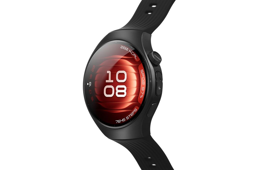 Huawei Watch 5 46mm viền thép dây cao su Màu Đen