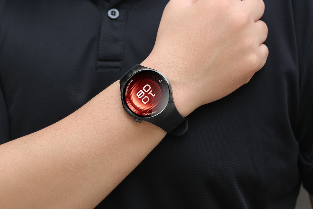 Huawei Watch 5 46mm viền thép dây cao su Màu Đen