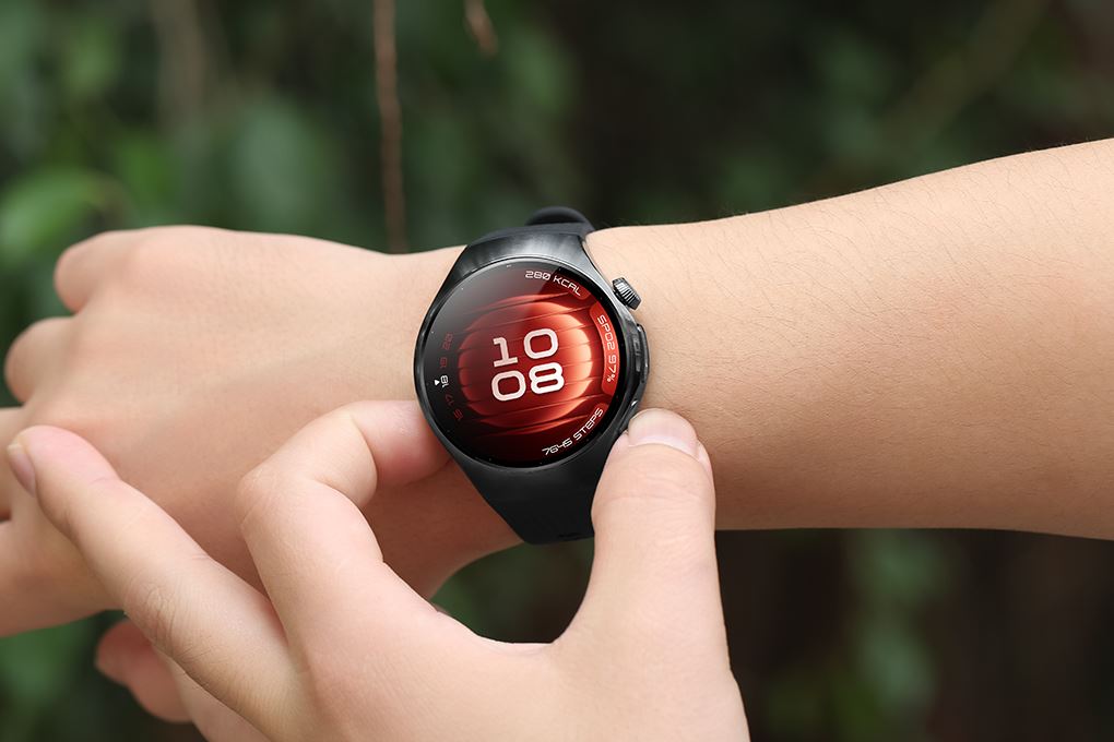 Huawei Watch 5 46mm viền thép dây cao su Màu Đen