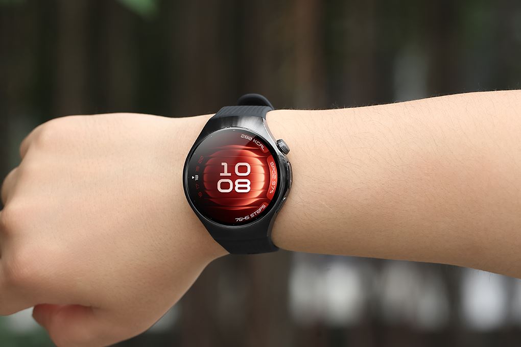 Huawei Watch 5 46mm viền thép dây cao su Màu Đen