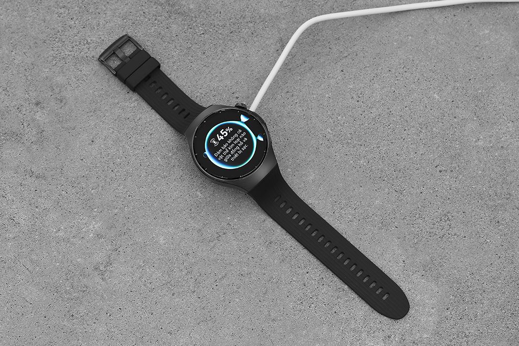 Huawei Watch 5 46mm viền thép dây cao su Màu Đen