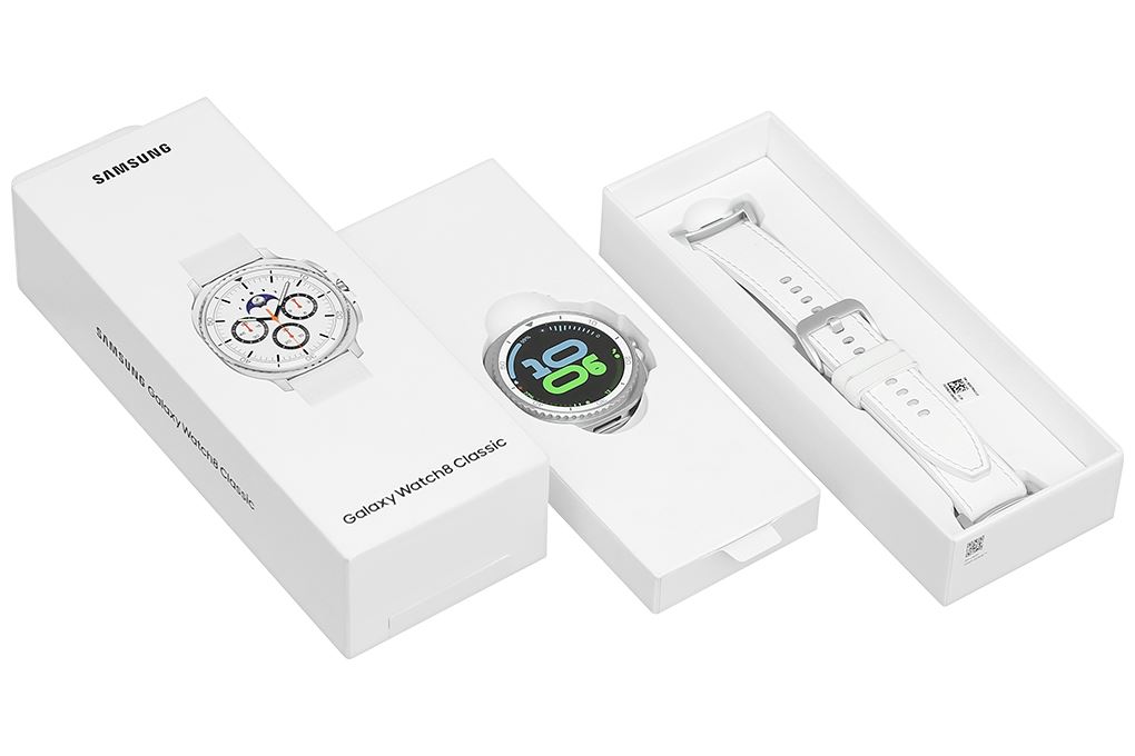 Samsung Galaxy Watch8 Classic 46mm dây da Màu Trắng