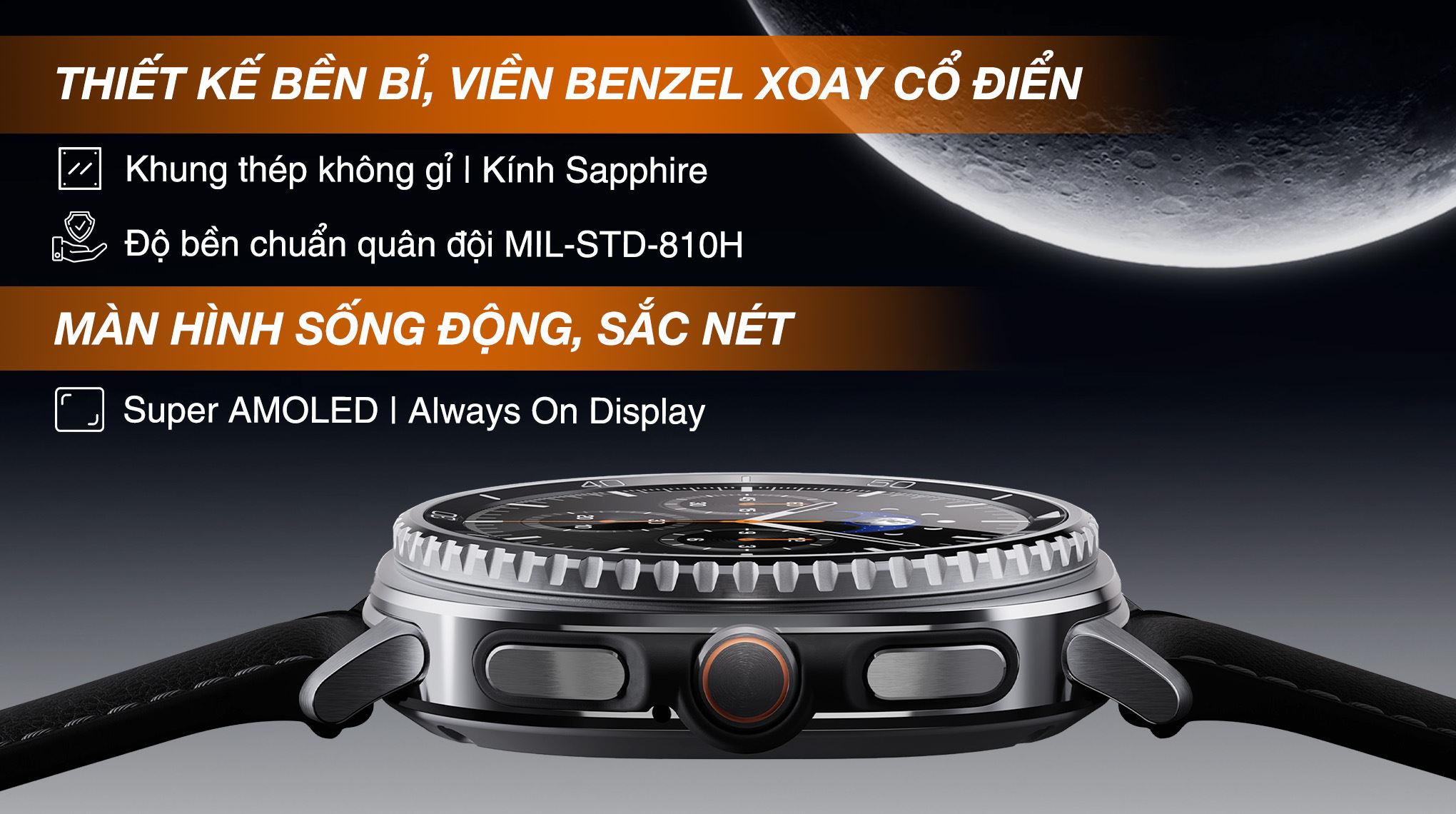 Samsung Galaxy Watch8 Classic 46mm dây da - Thiết kế 