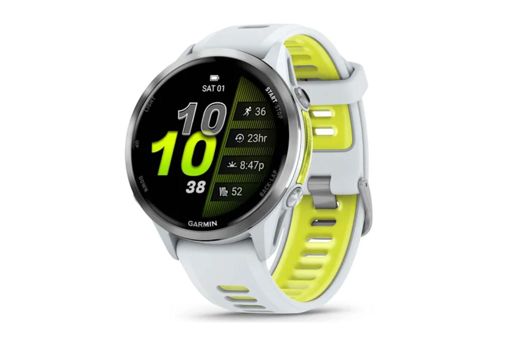 Garmin Forerunner 970 47mm dây silicone Màu Trắng - Vàng