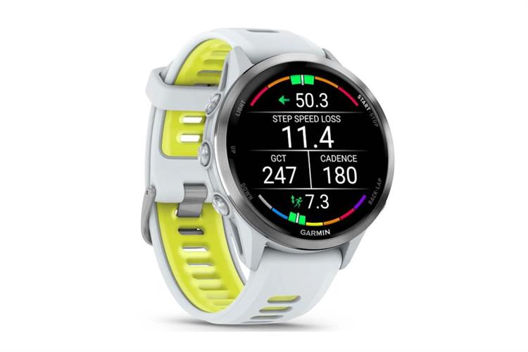 Garmin Forerunner 970 47mm dây silicone Màu Trắng - Vàng