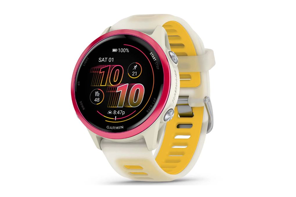 Garmin Forerunner 570 42.4mm dây silicone Màu Trắng - Vàng