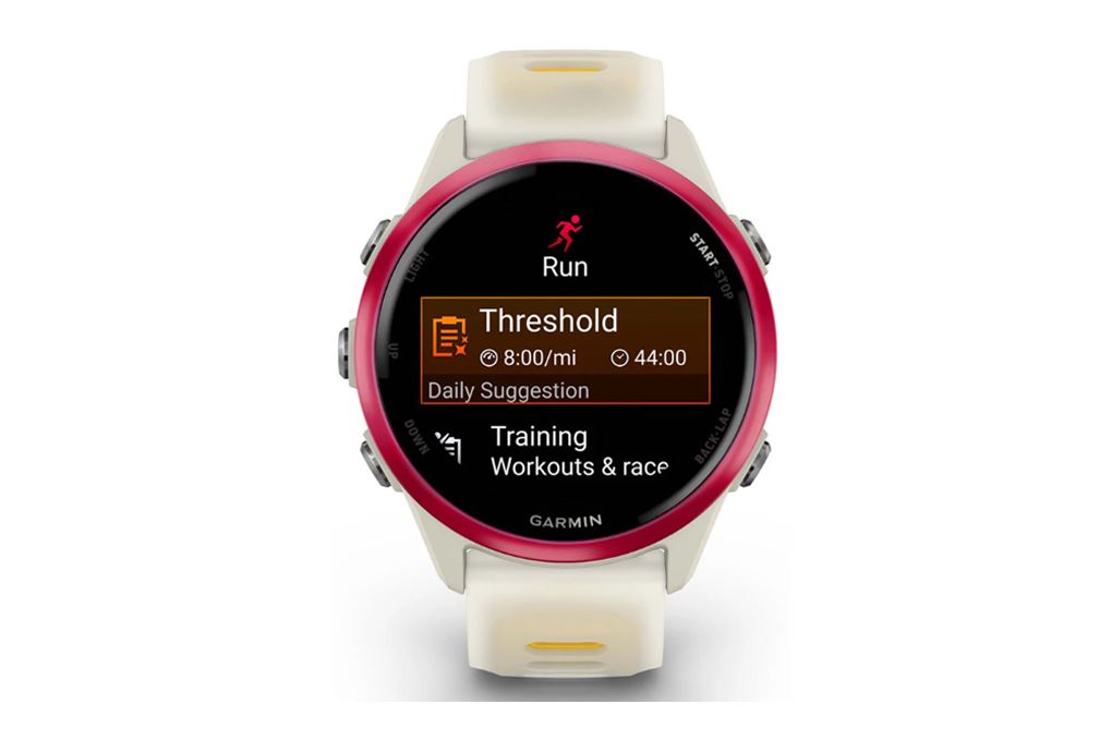 Garmin Forerunner 570 42.4mm dây silicone Màu Trắng - Vàng