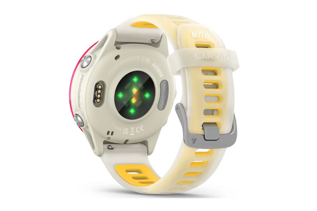 Garmin Forerunner 570 42.4mm dây silicone Màu Trắng - Vàng
