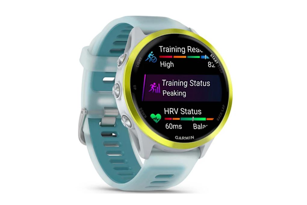 Garmin Forerunner 570 47mm dây silicone Màu Trắng - Xanh