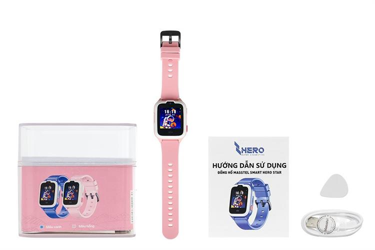 Đồng hồ định vị trẻ em Masstel Smart Hero Star Màu Hồng