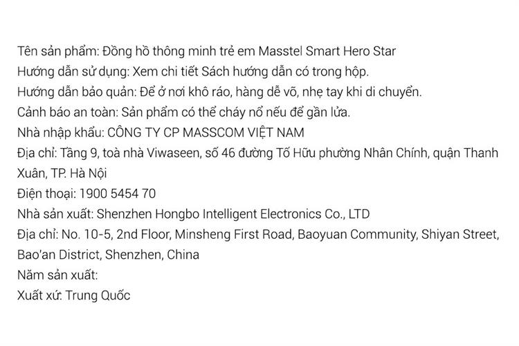 Đồng hồ định vị trẻ em Masstel Smart Hero Star Màu Hồng