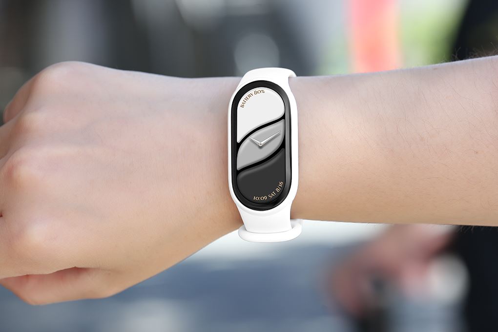 Vòng đeo tay thông minh Mi Band 10 viền gốm Màu Trắng