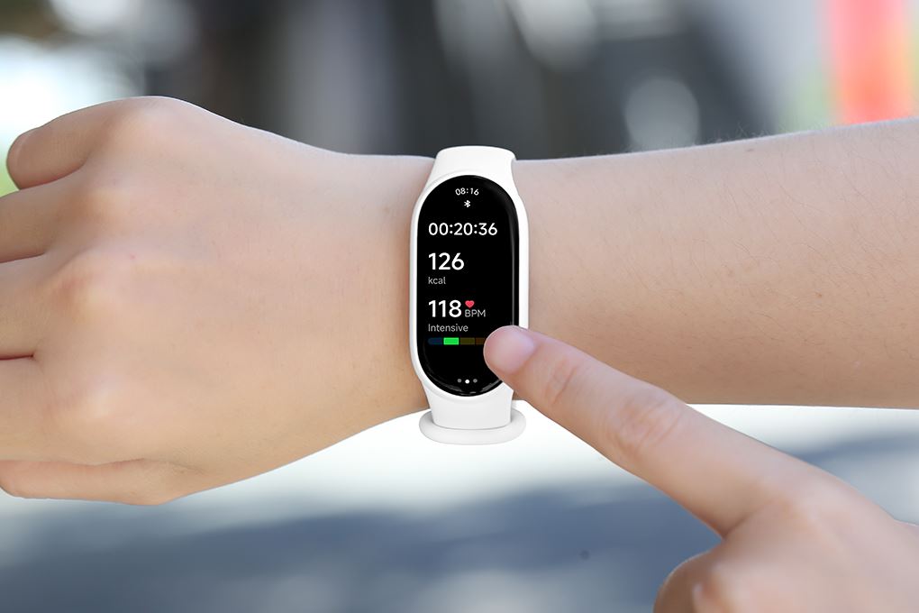 Vòng đeo tay thông minh Mi Band 10 viền gốm Màu Trắng