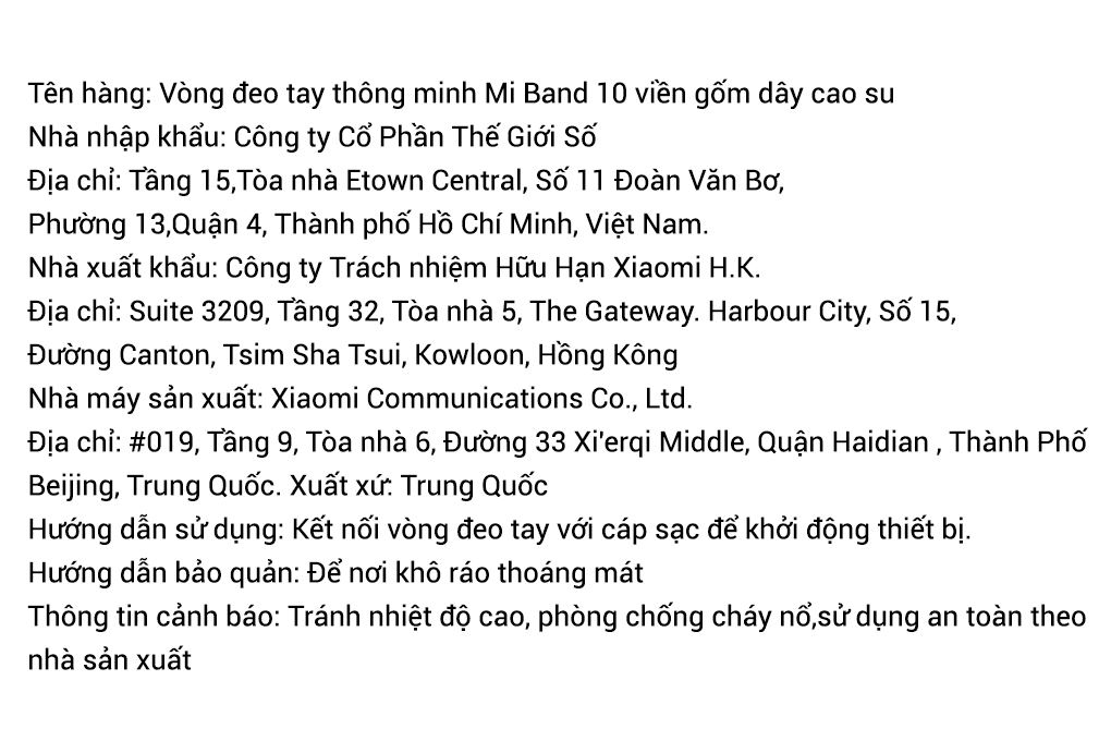 Vòng đeo tay thông minh Mi Band 10 viền gốm Màu Trắng