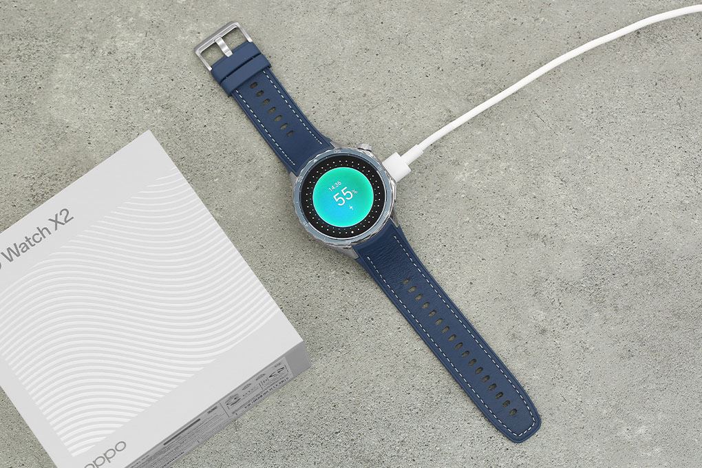 Oppo Watch X2 46mm dây da Màu Xanh dương đậm