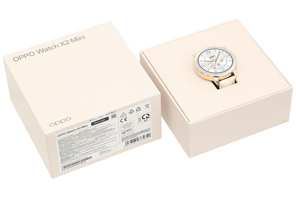 OPPO Watch X2 mini 43mm dây da Màu Trắng - Vàng