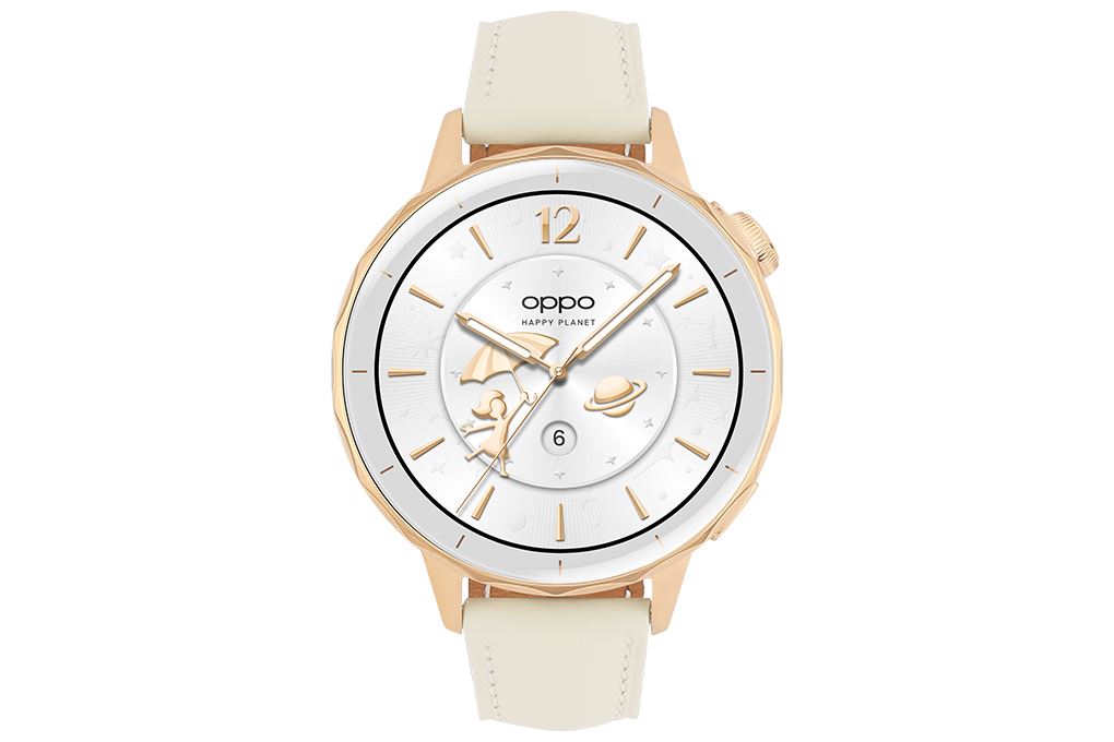 OPPO Watch X2 mini 43mm dây da Màu Trắng - Vàng