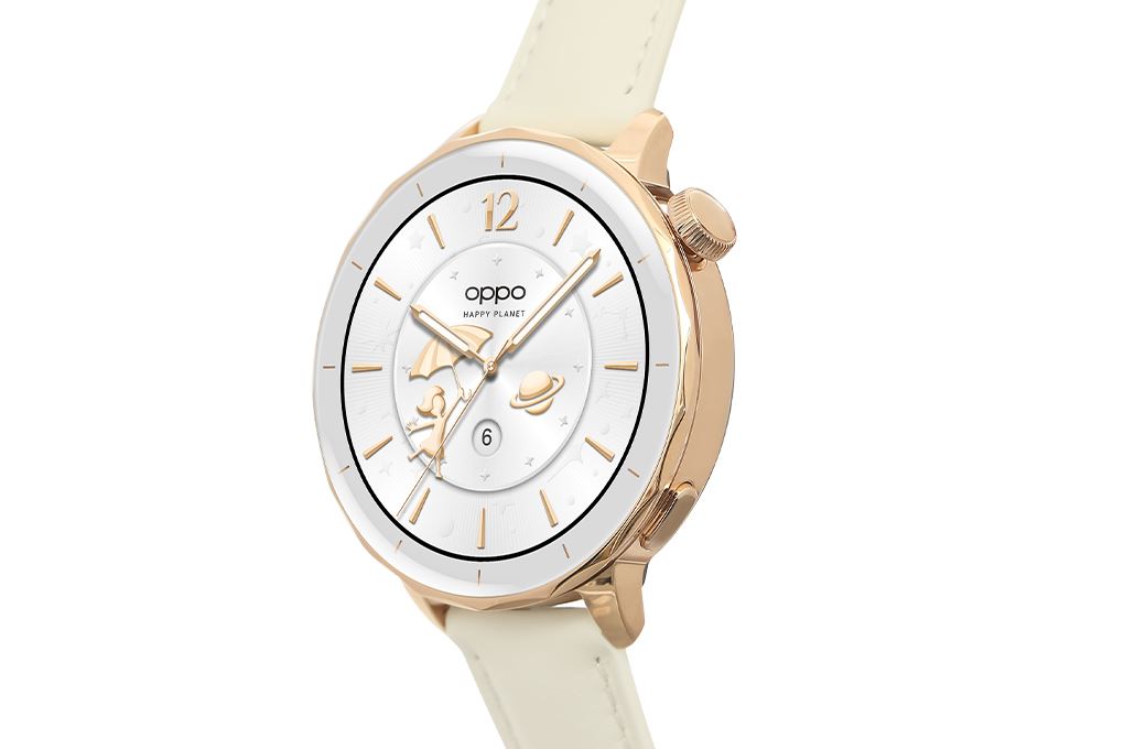 OPPO Watch X2 mini 43mm dây da Màu Trắng - Vàng