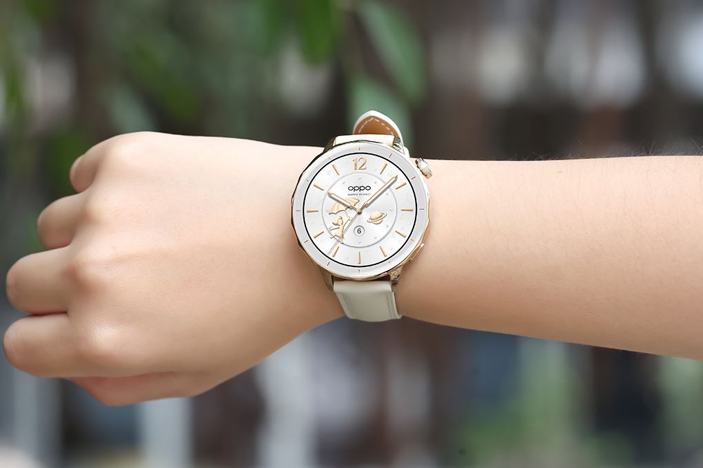 OPPO Watch X2 mini 43mm dây da Màu Trắng - Vàng