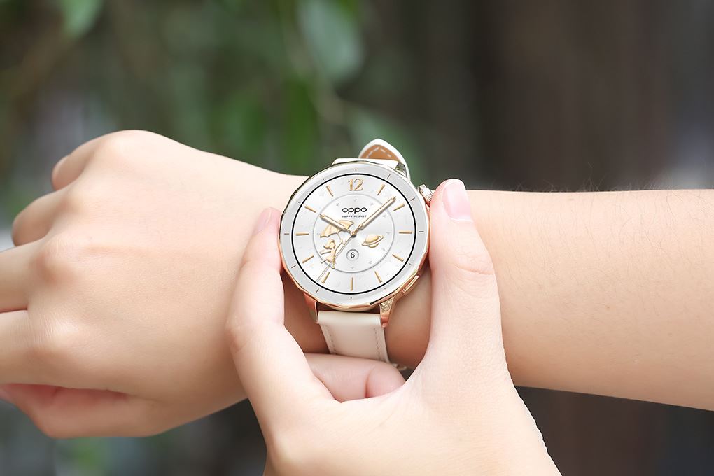 OPPO Watch X2 mini 43mm dây da Màu Trắng - Vàng