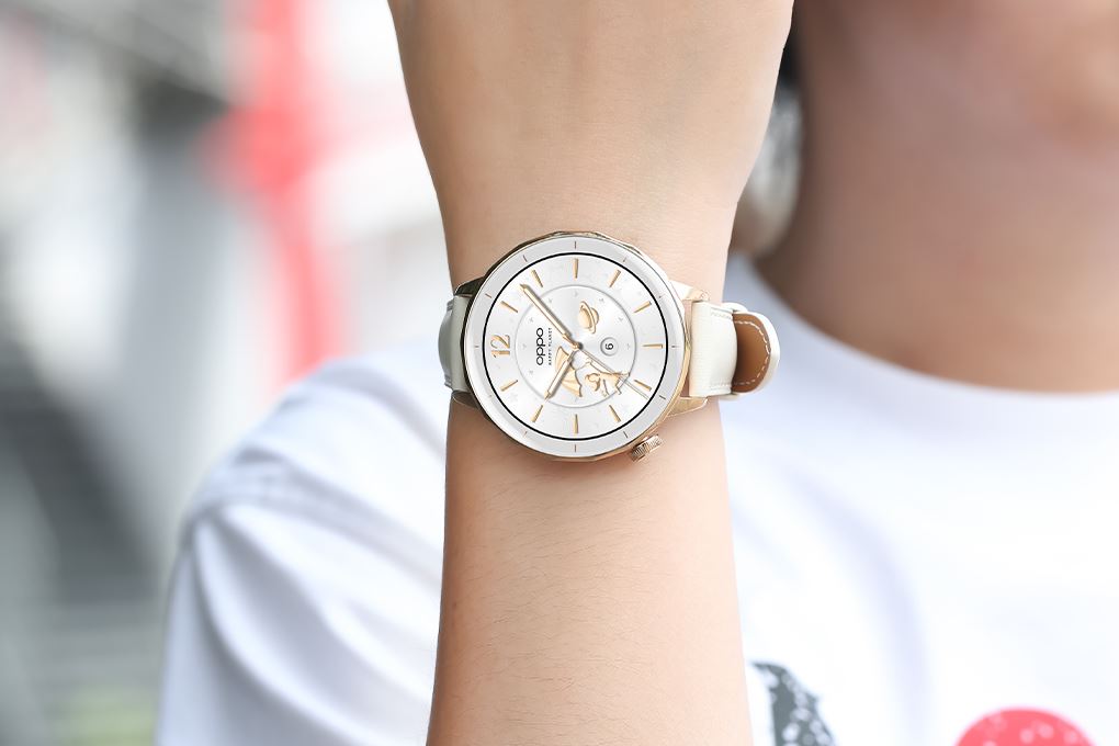 OPPO Watch X2 mini 43mm dây da Màu Trắng - Vàng