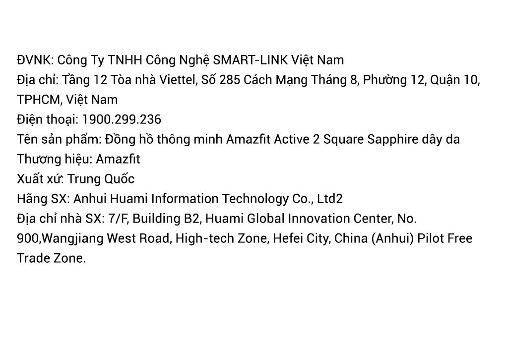 Amazfit Active 2 Square Sapphire 43.3mm dây da Màu Đen