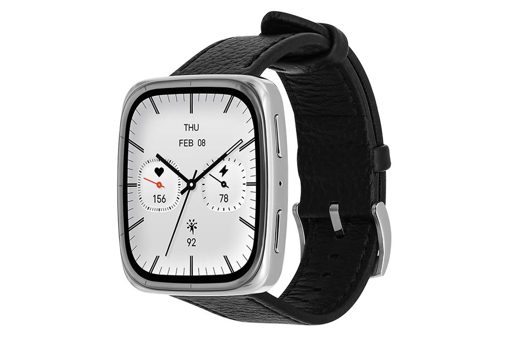 Amazfit Active 2 Square Sapphire 43.3mm dây da Màu Đen