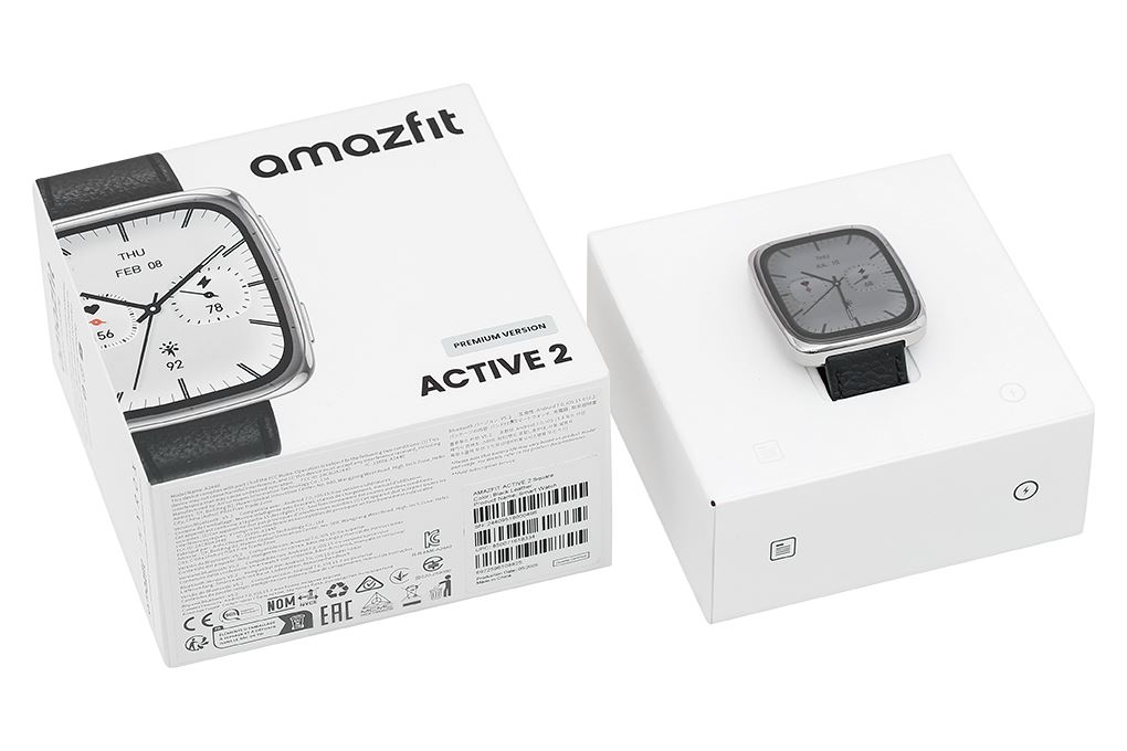 Amazfit Active 2 Square Sapphire 43.3mm dây da Màu Đen