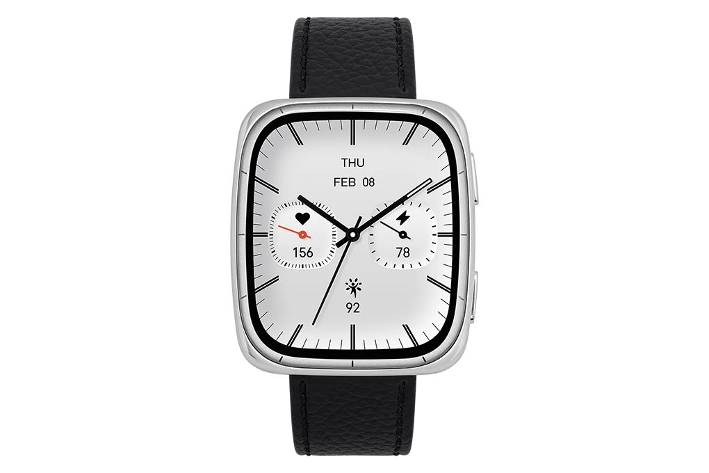 Amazfit Active 2 Square Sapphire 43.3mm dây da Màu Đen