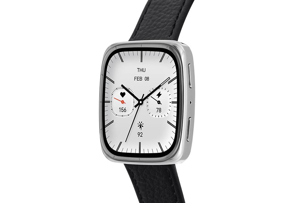 Amazfit Active 2 Square Sapphire 43.3mm dây da Màu Đen