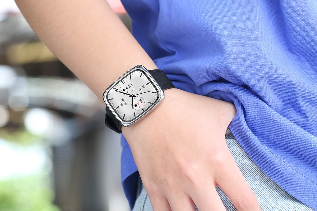 Amazfit Active 2 Square Sapphire 43.3mm dây da Màu Đen