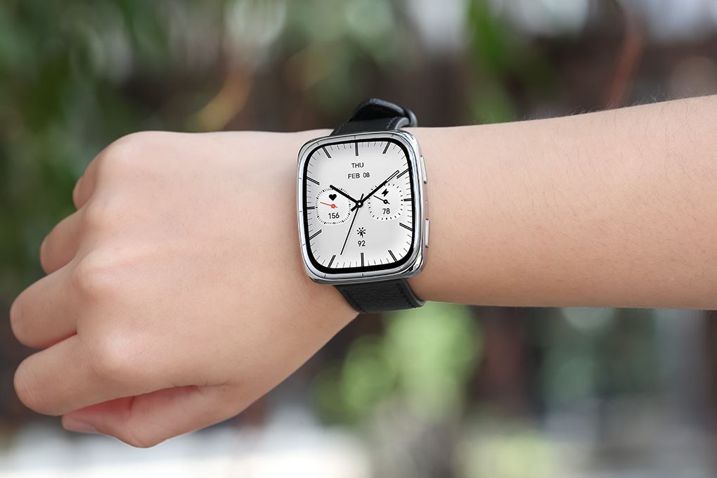 Amazfit Active 2 Square Sapphire 43.3mm dây da Màu Đen