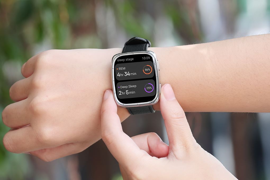 Amazfit Active 2 Square Sapphire 43.3mm dây da Màu Đen