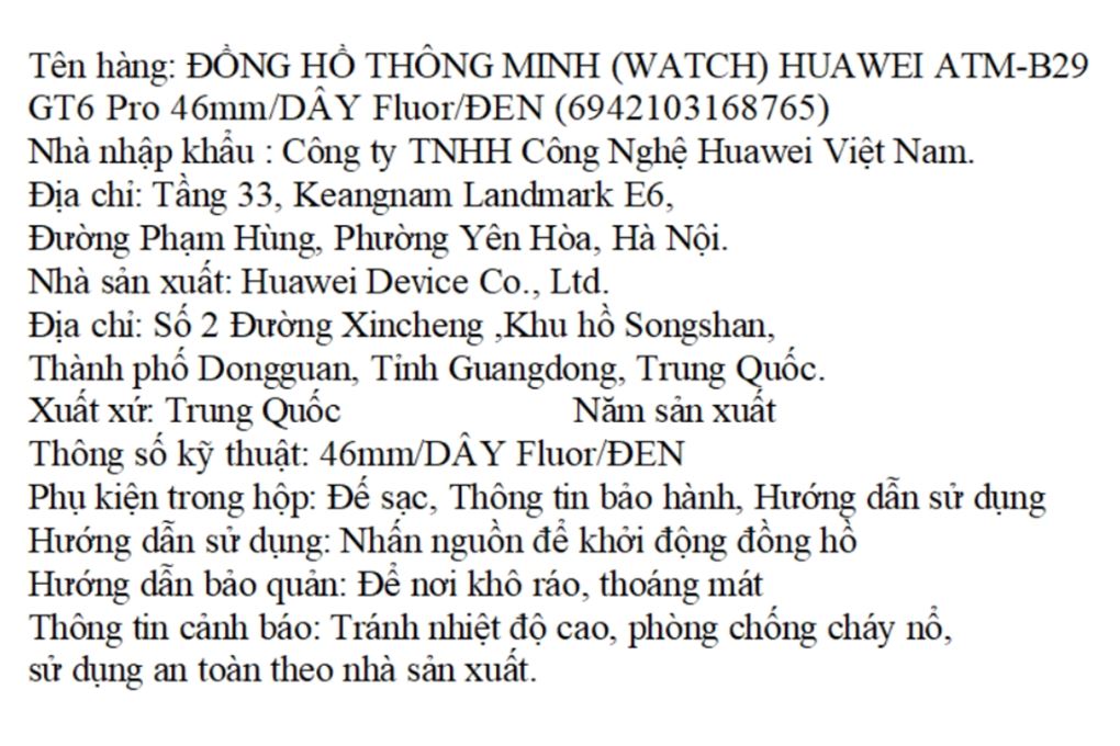 Huawei Watch GT 6 Pro 46mm viền Titanium dây cao su Màu Đen