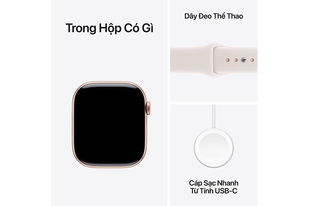 Apple Watch Series 11 GPS 42mm viền nhôm dây thể thao Màu Vàng Hồng