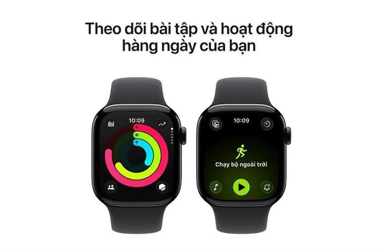 Apple Watch Series 11 GPS 46mm viền nhôm dây thể thao Màu Đen bóng