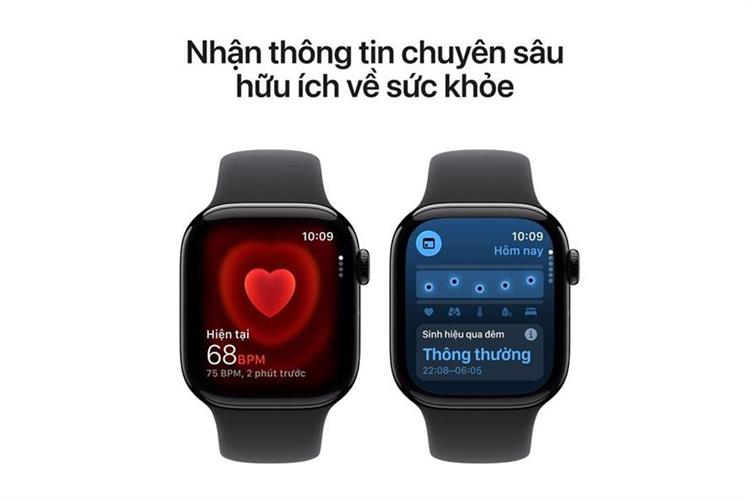 Apple Watch Series 11 GPS 46mm viền nhôm dây thể thao Màu Đen bóng