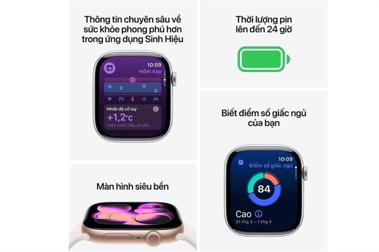 Apple Watch Series 11 GPS 46mm viền nhôm dây thể thao Màu Vàng Hồng