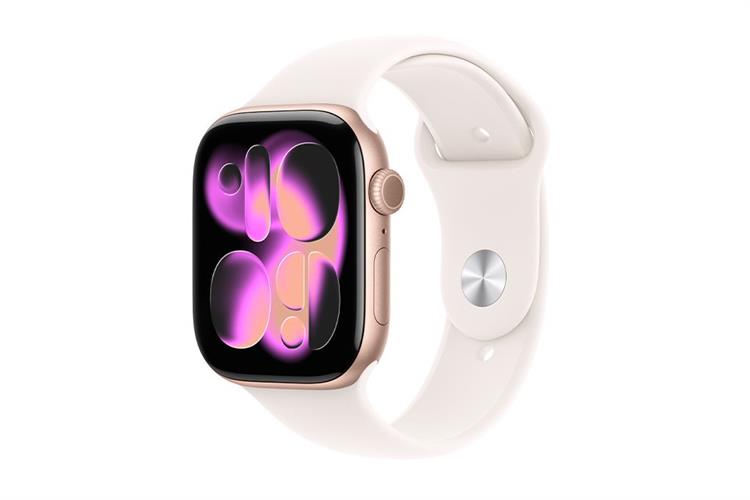 Apple Watch Series 11 GPS 46mm viền nhôm dây thể thao Màu Vàng Hồng