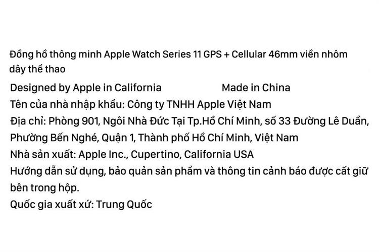 Apple Watch Series 11 GPS + Cellular 46mm viền nhôm dây thể thao Màu Vàng Hồng
