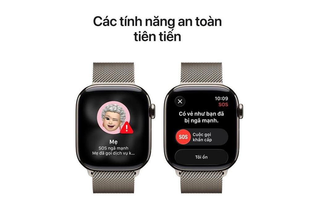 Apple Watch Series 11 GPS + Cellular 42mm viền Titanium dây Milan Màu Titan tự nhiên