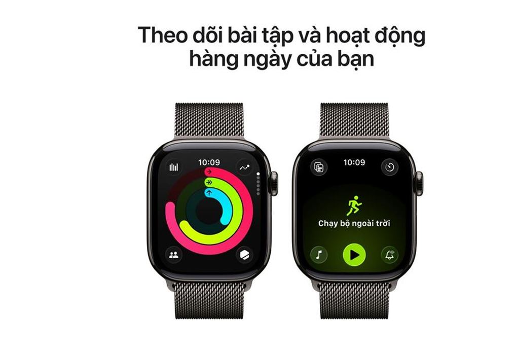 Apple Watch Series 11 GPS + Cellular 42mm viền Titanium dây Milan Màu Titan xám