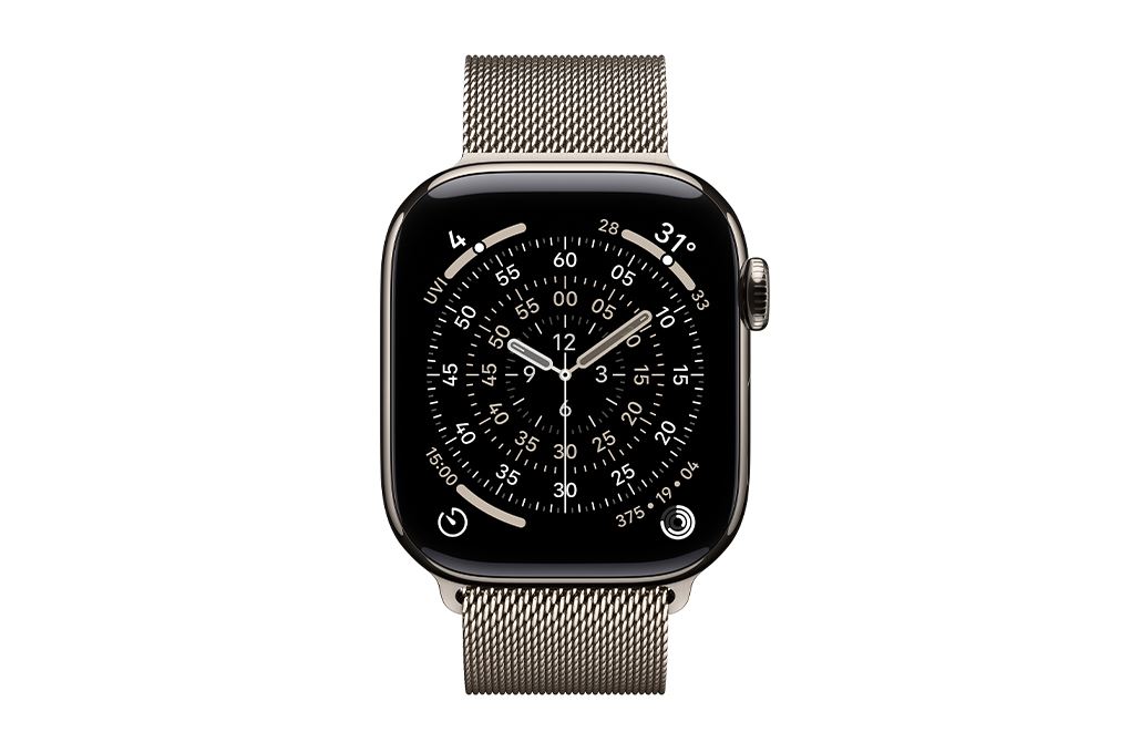 Apple Watch Series 11 GPS + Cellular 42mm viền Titanium dây Milan Màu Titan tự nhiên