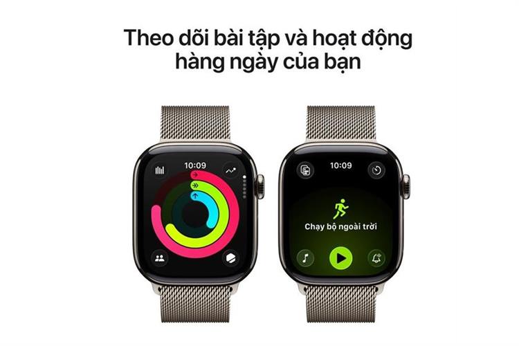 Apple Watch Series 11 GPS + Cellular 46mm viền Titanium dây Milan Màu Titan tự nhiên